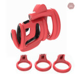 Accessoire de chasteté, plastique rouge, confort assuré