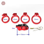 Accessoire de chasteté en plastique, couleur rouge vif