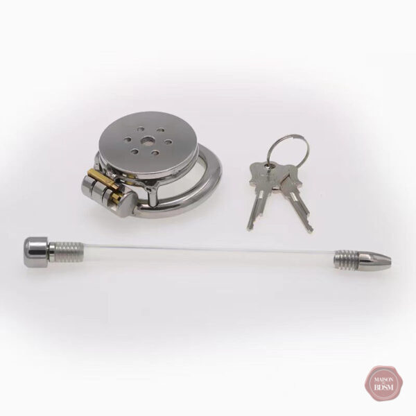 Cage de chasteté courte avec fixation sécurisée