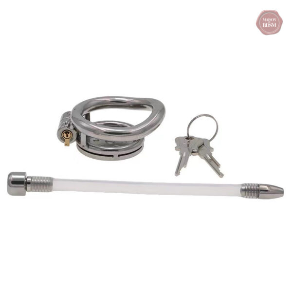 Cage de chasteté ergonomique avec cathéter intégré