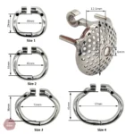 Cage en inox avec design nid d'abeille