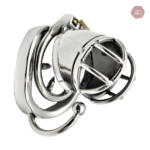 Cage de chasteté en métal avec pointes et écarteur de testicules
