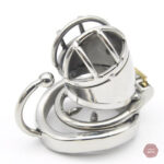 Accessoire BDSM en métal, cage de chasteté avec écarteur