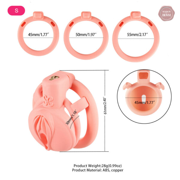 Cage de chasteté pour un usage prolongé, design 3D