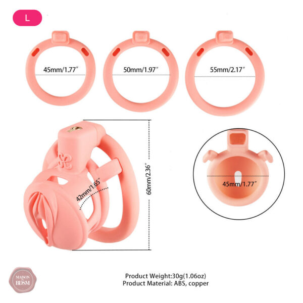 Cage de chasteté pour chatte, style moderne 3D