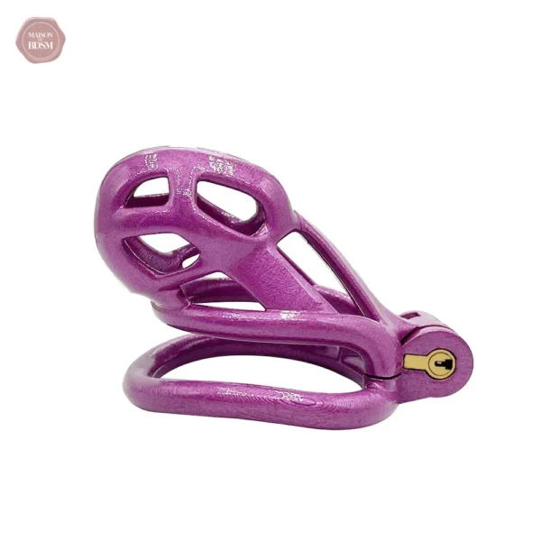 Cage de chasteté pourpre pour jeux de domination