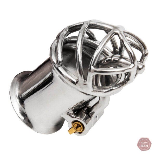 Cage de chasteté durable en métal pour adultes
