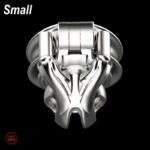 Cage de chasteté en acier, design Python V7.0 compact