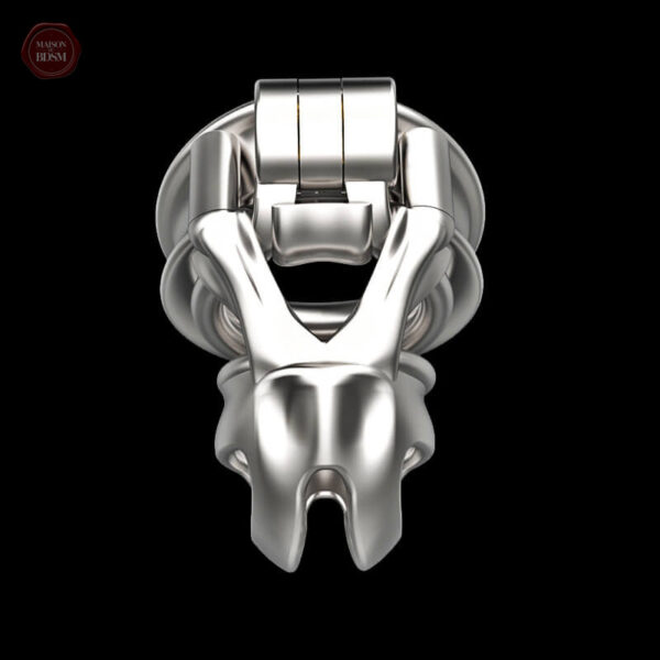 Cage de chasteté en acier inoxydable, modèle Python V7.0
