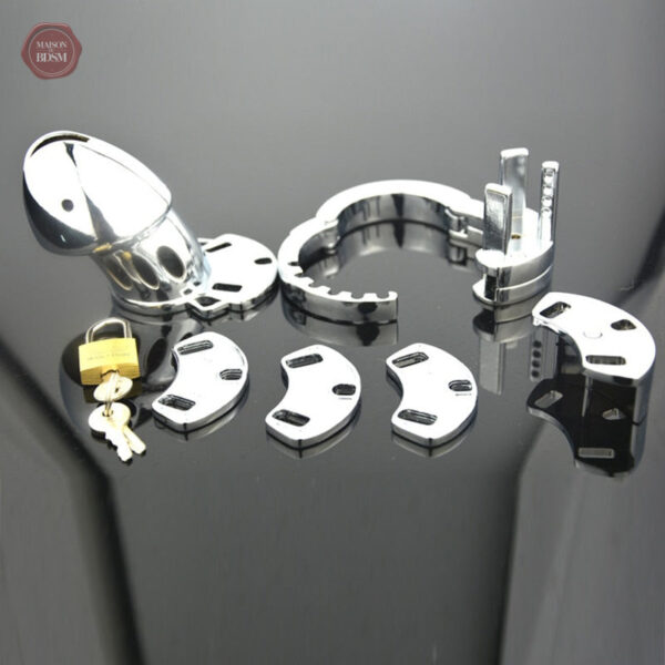 Cage de chasteté sécurisée pour des jeux érotiques