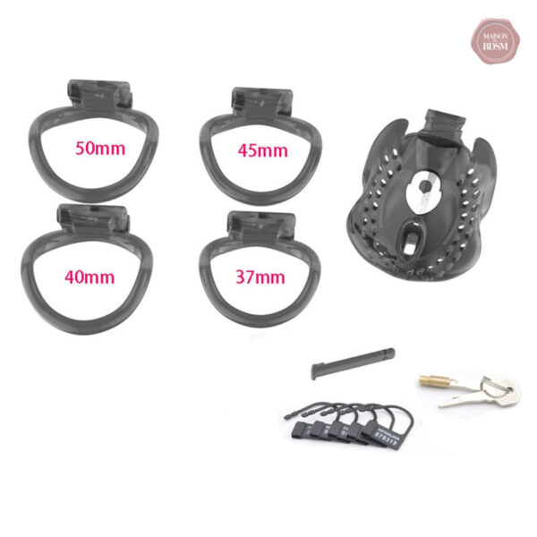 Bouclier rose pour cage de chasteté en résine