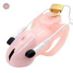 Cage de Chasteté Résine Déesse Électrique Rose
