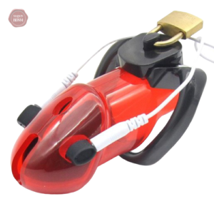 Cage de chasteté résine Déesse Électrique Rouge