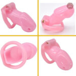 Cage de chasteté rose en résine pour un contrôle discret