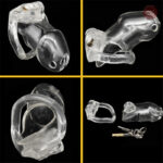 Cage de chasteté transparente en résine pour confort