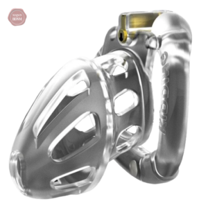 Cage de Chasteté Grizzli Transparent L en résine