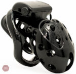 Cage de chasteté noire, matériau en résine durable
