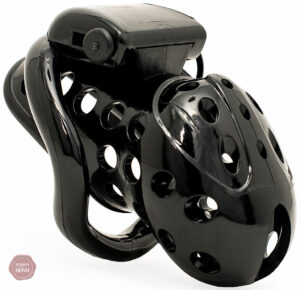Cage de chasteté noire, matériau en résine durable