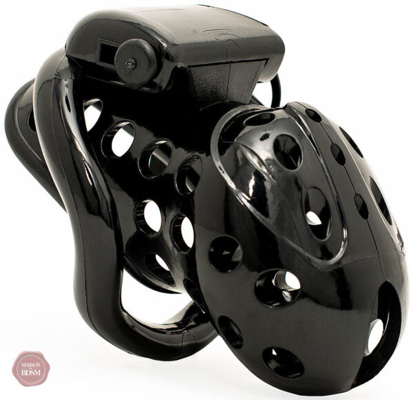 Cage de chasteté noire, matériau en résine durable