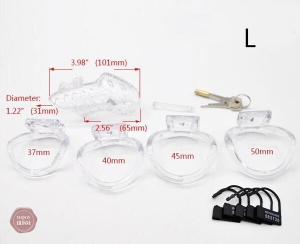 Accessoire de chasteté en résine, teinte rose