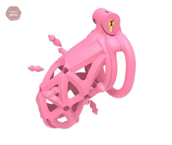 Cage de chasteté avec design respirant à double tête