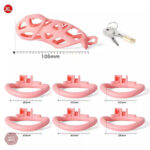 Cage de chasteté rose, allure séduisante