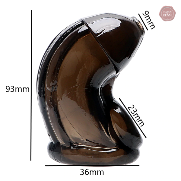 Cage de chasteté silicone, design élégant et discret