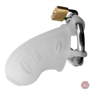 Cage de chasteté silicone Demonia blanche