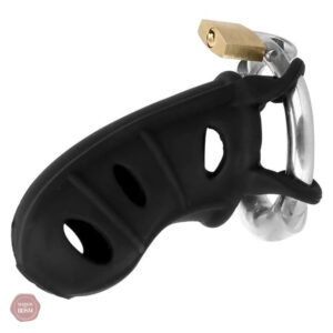 Cage de chasteté en silicone Demonia Noir