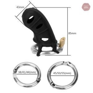 Cage de chasteté silicone, design élégant et discret