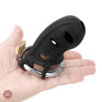 Accessoire BDSM en silicone, couleur noire raffinée