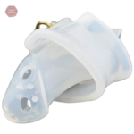 Cage de chasteté en silicone blanche