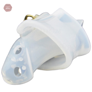 Cage de chasteté en silicone blanche