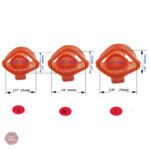 Enclos rouge en silicone pour chasteté
