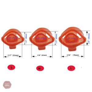Enclos rouge en silicone pour chasteté