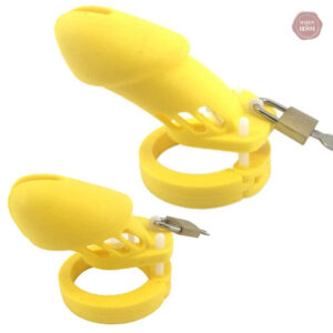Cage de chasteté en silicone GB 6000 jaune
