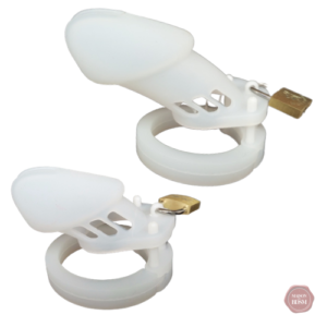 Cage de chasteté silicone GB 6000 blanche
