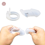 Accessoire de chasteté en silicone blanc