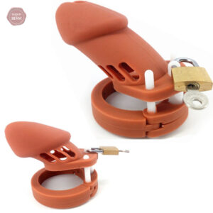 Cage de chasteté en silicone marron GB 6000