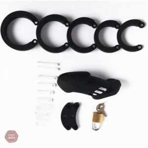 Accessoire de chasteté en silicone noir