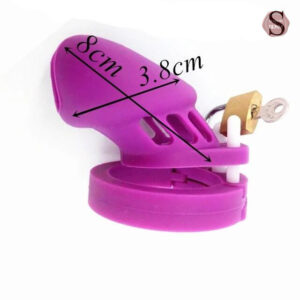 Cage de chasteté en silicone Violet, modèle GB 6000