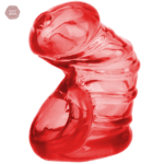Cage de chasteté en silicone rouge