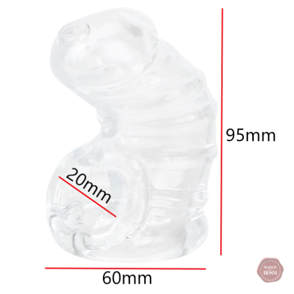 Discrétion et sécurité avec cette cage de chasteté en silicone