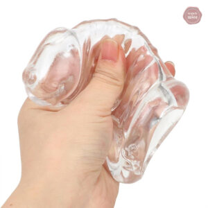 Cage de chasteté en silicone, design transparent et ergonomique