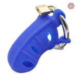 Cage de chasteté en silicone Démonia Bleu