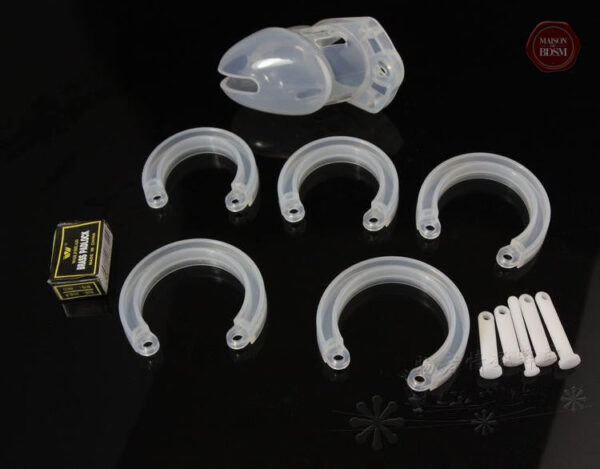 Accessoire de chasteté en silicone, version GB6000S transparente