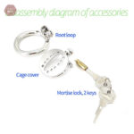 Accessoire de chasteté en acier pour Sissy