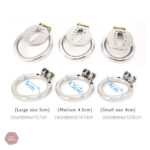 Cage de chasteté en acier inoxydable, taille réduite