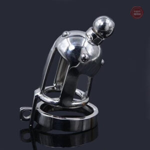 Cage de chasteté avec sonde urètre en métal robuste