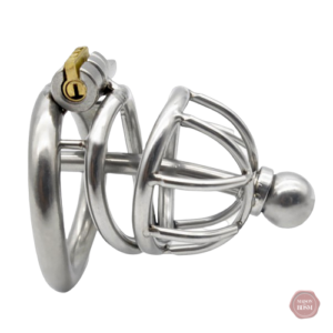 Cage de chasteté métal Versailles S avec sonde urétrale